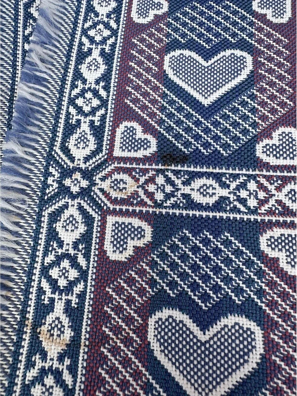 Vintage Heart Cottagecore Placemats Set of 4 Reversible Farmhouse Decor